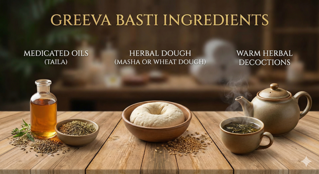 Ingredients Used in Greeva Basti